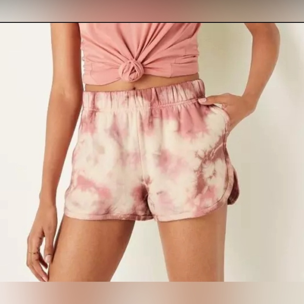 Victoria Secret PINK Tie Dye Varsity Shorts Size Small NWOT